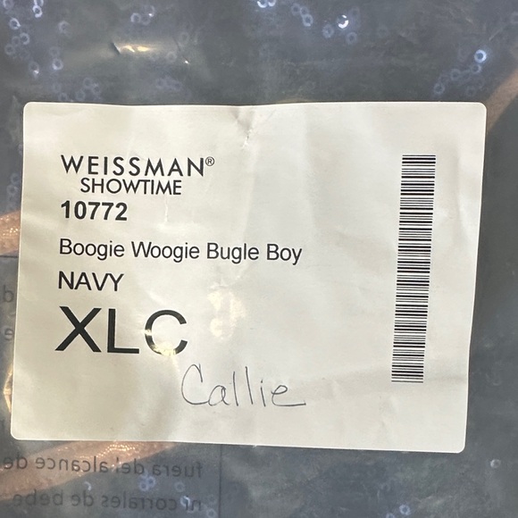 Weissman Navy and Rose Gold Sequin Dance Costume - Picture 10 of 10